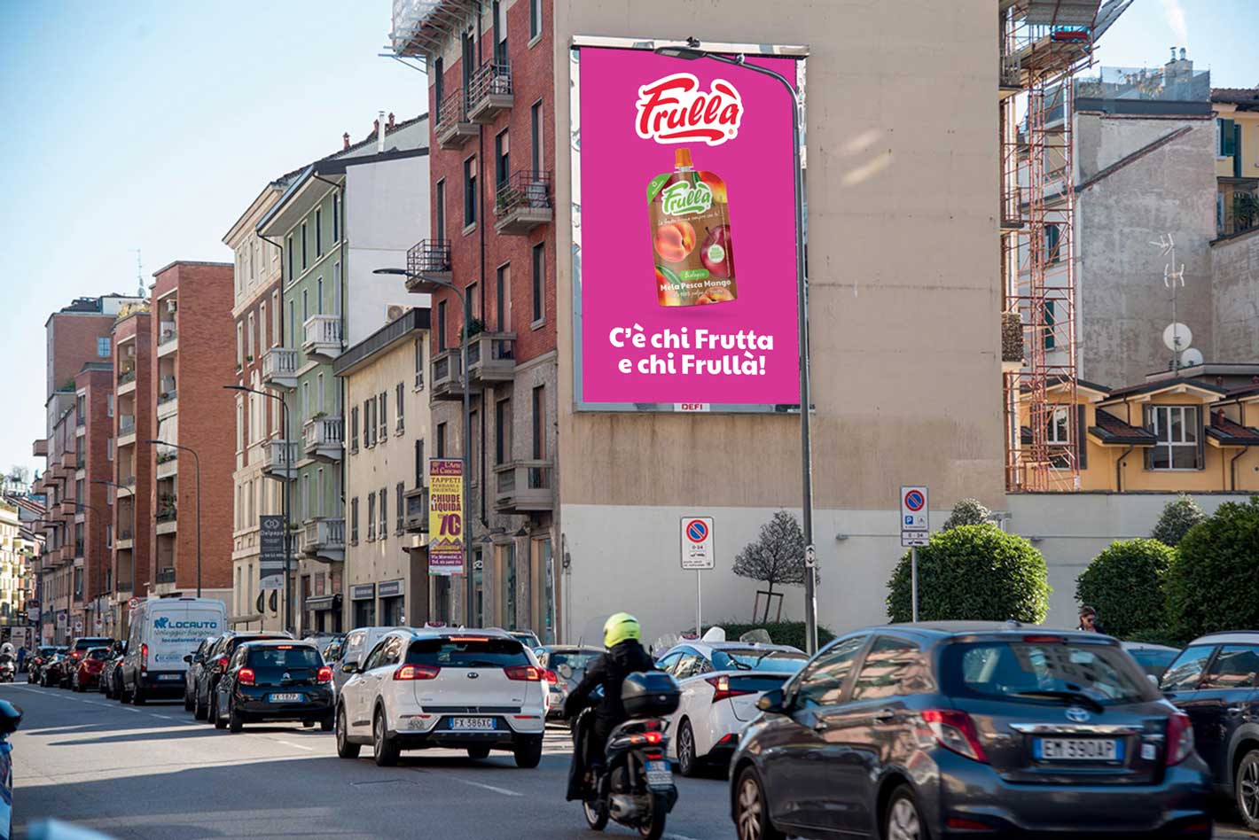 Frullà porta la sua prima campagna OOH a Milano in occasione di TuttoFood
